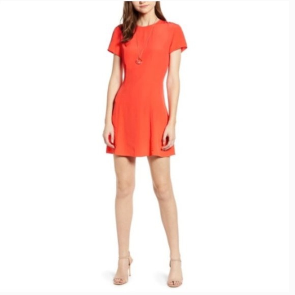 NWT coral flirty mini dress fit n flare summer